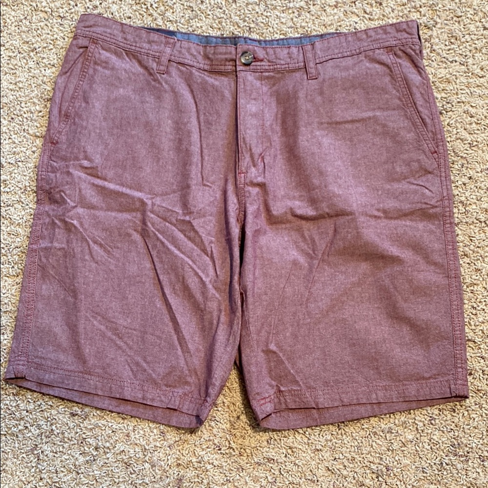 Men's Casual Burgundy Shorts